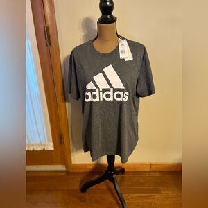 NWT/ ADIDAS DARK GRAY TEE, SIZE 2XL